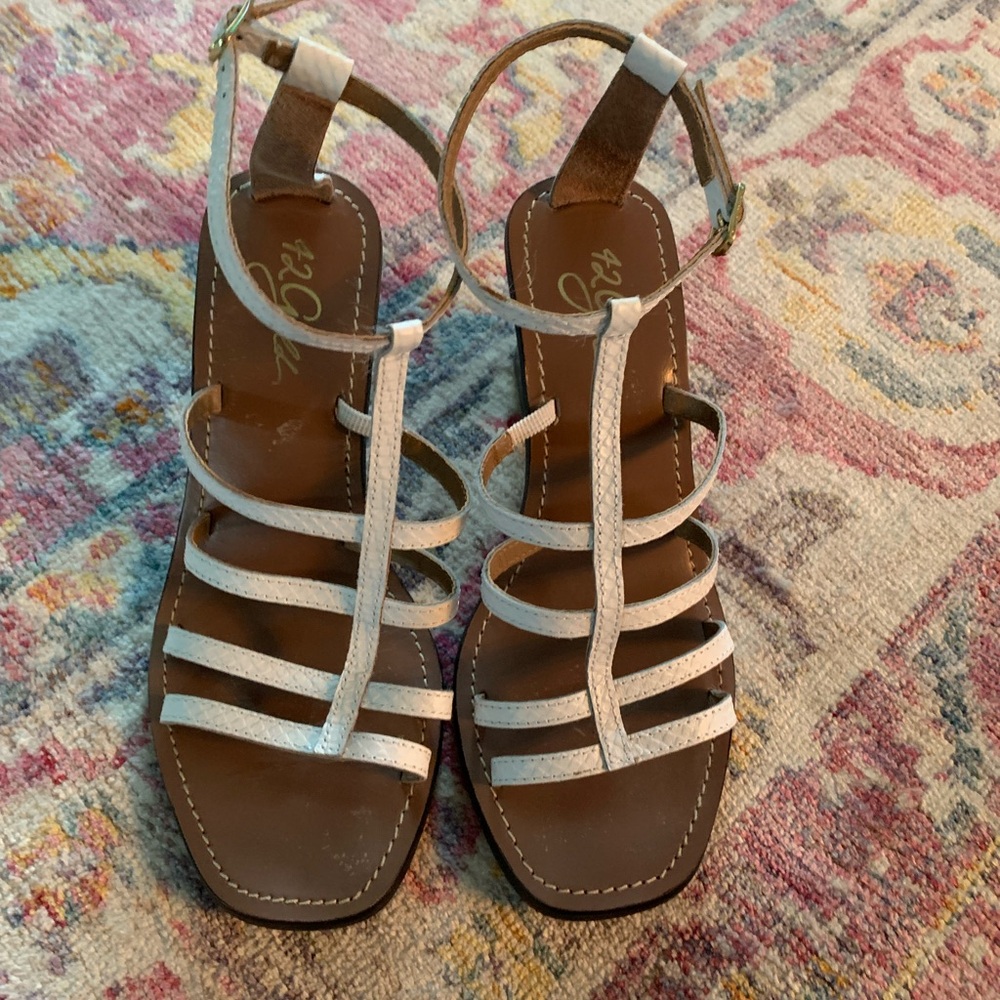 Women's Brown and Cream Sandals